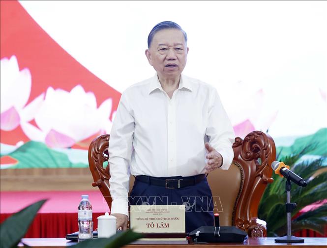 Tổng Bí thư, Chủ tịch nước Tô Lâm phát biểu chỉ đạo. Ảnh: Thống Nhất – TTXVN 