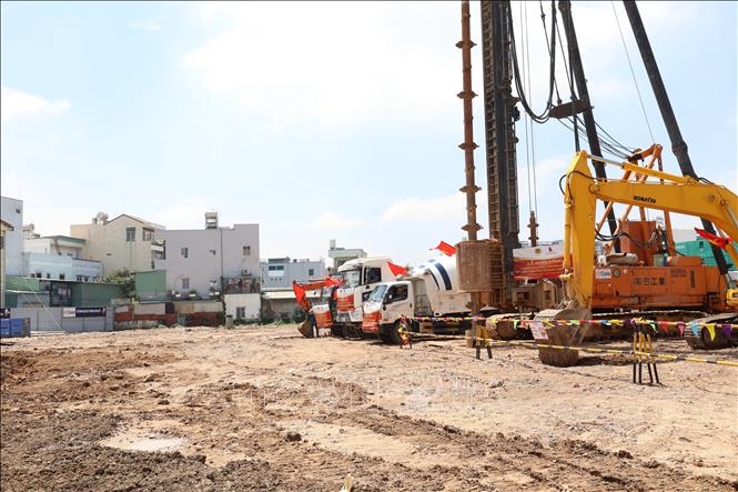 Dự án nhà ở xã hội cho lực lượng Công an nhân dân trên khu đất 6.232 m² tại phường Tăng Nhơn Phú, TP. Hồ Chí Minh. Ảnh: Hồng Đạt - TTXVN