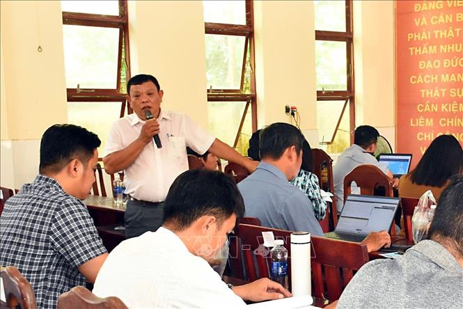Đại diện Sở Nông nghiệp và Môi trường thành phố Cần Thơ triển khai các nội dung tại hội nghị. Ảnh: TTXVN phát