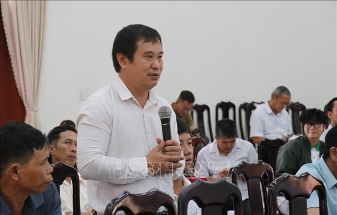 Đại diện hợp tác xã chia sẻ ý kiến tại Hội thảo. Ảnh: Nguyễn Huy Thành – TTXVN