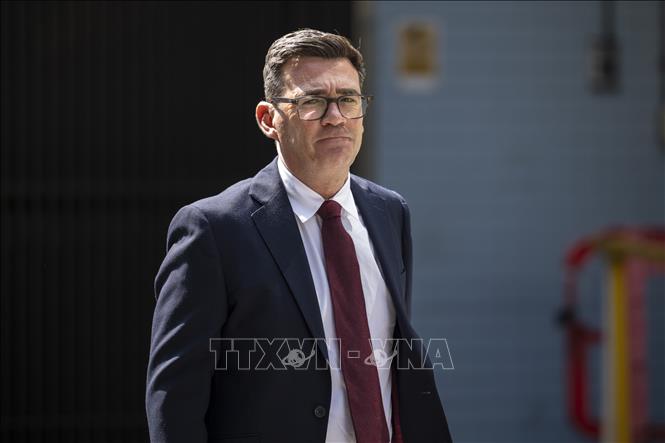 Ông Andy Burnham tới cuộc họp của Công đảng ở London, Anh ngày 17/7/2026. Ảnh: THX/TTXVN phát