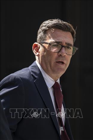 Ông Andy Burnham tới cuộc họp của Công đảng ở London, Anh ngày 17/7/2026. Ảnh: THX/TTXVN phát