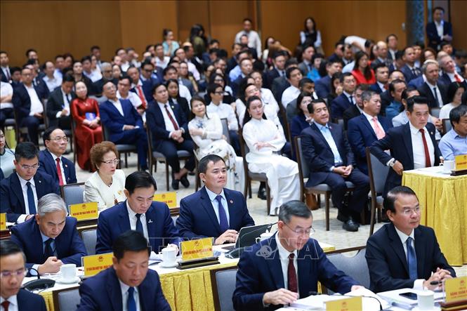  Các đại biểu tham dự Hội nghị Thường trực Chính phủ với cộng đồng doanh nghiệp. Ảnh: Dương Giang – TTXVN 
