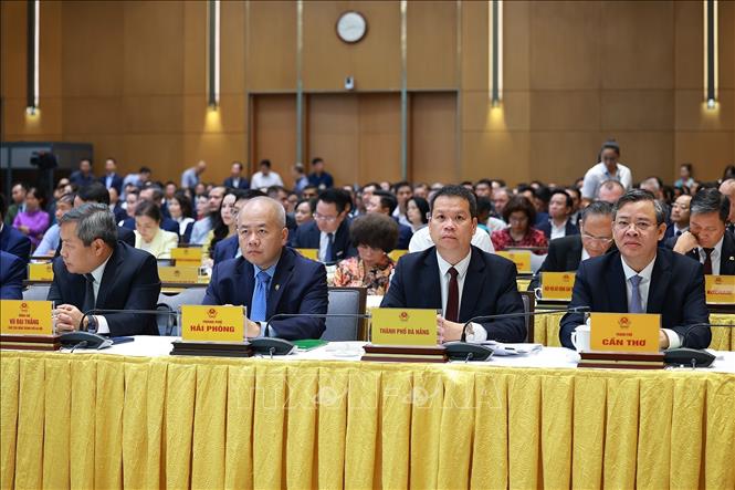  Các đại biểu tham dự Hội nghị Thường trực Chính phủ với cộng đồng doanh nghiệp. Ảnh: Dương Giang – TTXVN 
