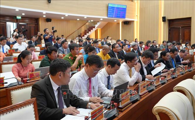 Các đại biểu tham dự kỳ họp. Ảnh: Cao Nguyên - TTXVN