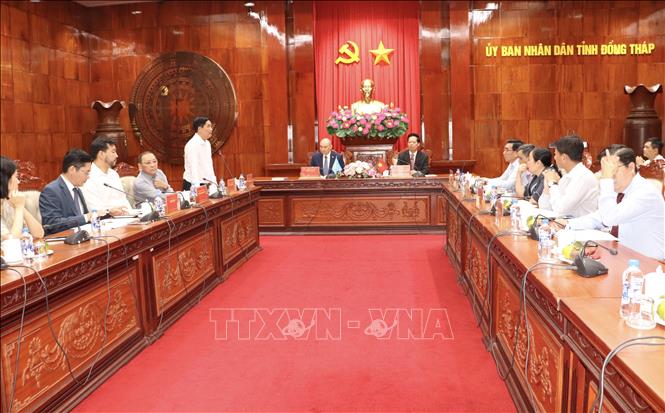 Quang cảnh buổi làm việc. Ảnh: Hồng Nhung - TTXVN