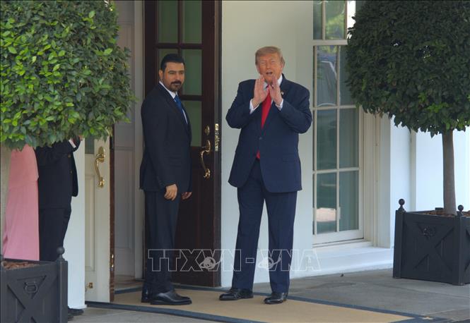 Tổng thống Mỹ Donald Trump và Thủ tướng Iraq Ali al-Zaidi tại cuộc gặp ở Nhà Trắng, Washington, D.C., ngày 14/7/2026. Ảnh: THX/TTXVN phát