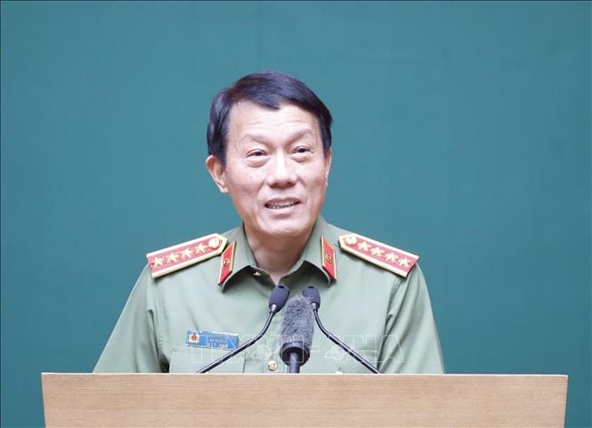 Minister of Public Security General Luong Tam Quang speaks at the event. VNA Photo: Thống Nhất 