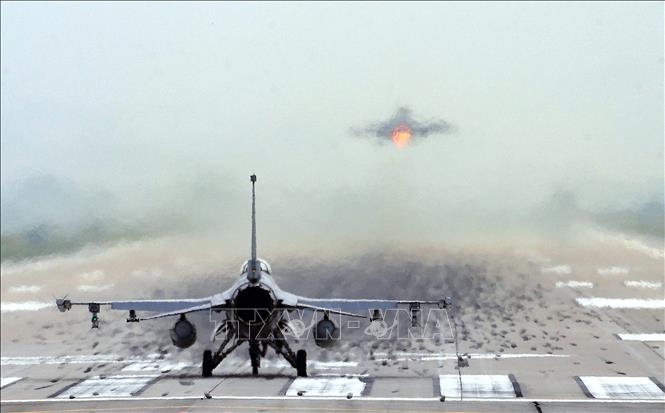 (Tư liệu) Máy bay chiến đấu F-16 của Không lực Mỹ. Ảnh: Yonhap/TTXVN phát