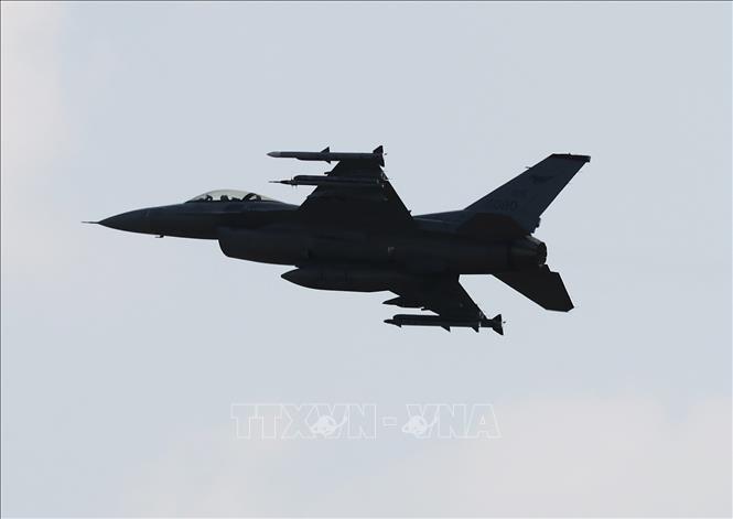 (Tư liệu) Máy bay chiến đấu F-16 của Không lực Mỹ. Ảnh: Yonhap/TTXVN phát