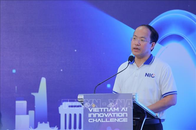 Director of the National Innovation Centre (NIC) Vu Quoc Huy speaks at the event's closing ceremony. VNA Photo: Lê Đông 