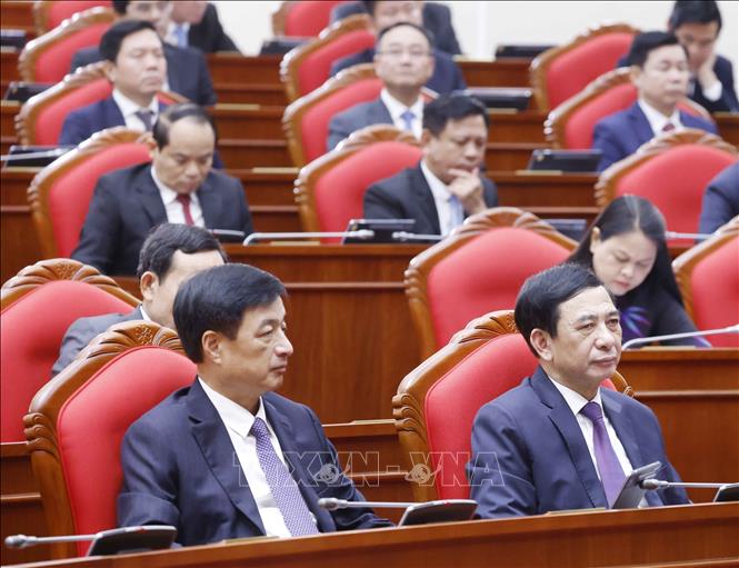 Các đại biểu tham dự Hội nghị lần thứ ba Ban Chấp hành Trung ương Đảng khoá XIV. Ảnh: Thống Nhất – TTXVN