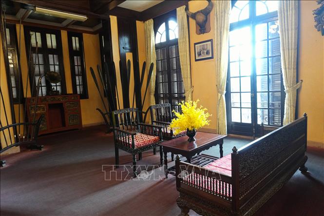 Phòng tiếp khách mang phong cách hoàng gia tại tầng 1 của Cung Nam phương Hoàng Hậu. Ảnh: Nguyễn Dũng – TTXVN