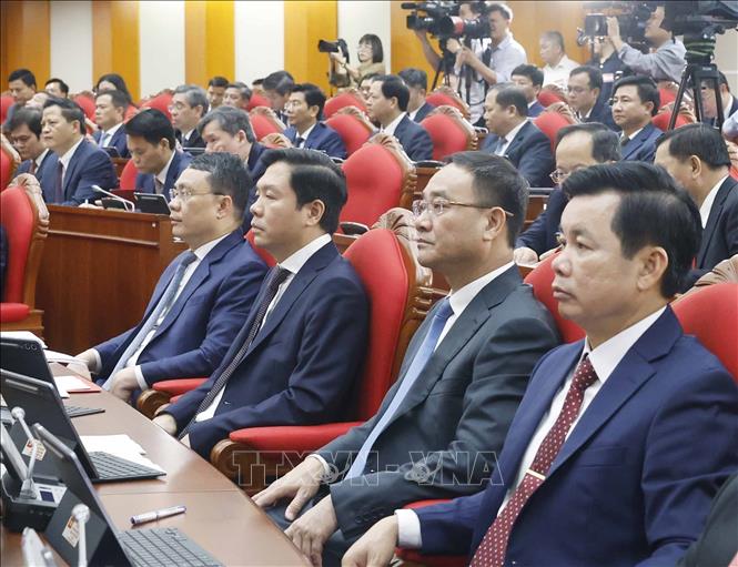 Các đại biểu tham dự Hội nghị lần thứ ba Ban Chấp hành Trung ương Đảng khoá XIV. Ảnh: Thống Nhất – TTXVN