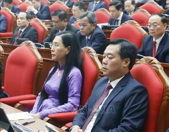 Các đại biểu tham dự Hội nghị lần thứ ba Ban Chấp hành Trung ương Đảng khoá XIV. Ảnh: Thống Nhất – TTXVN
