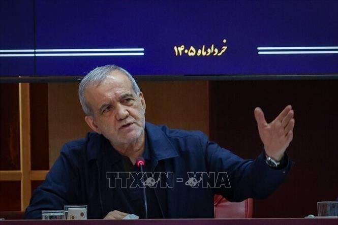 Tổng thống Iran Masoud Pezeshkian. Ảnh: IRNA/TTXVN phát
