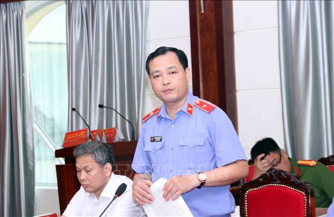 Đại biểu Quốc hội Lê Văn Đông, Viện trưởng Viện KSND Thành phố Hồ Chí Minh, phát biểu tại Hội thảo. Ảnh: Xuân Khu-TTXVN