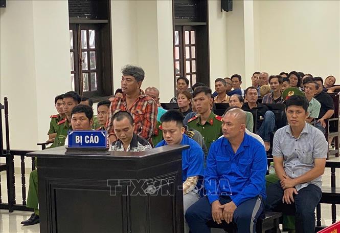 Các bị cáo tại phiên tòa. Ảnh: TTXVN phát