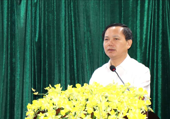 Ông Chu Mạnh Sinh, Phó Giám đốc Bảo hiểm Xã hội Việt Nam phát biểu tại hội nghị. Ảnh: Phúc Sơn – TTXVN