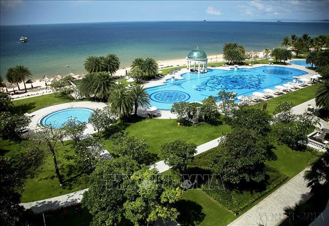 Không gian nghỉ dưỡng cao cấp của Vinpearl Resort & Golf Phú Quốc tại đặc khu Phú Quốc. Ảnh: Hồng Đạt - TTXVN