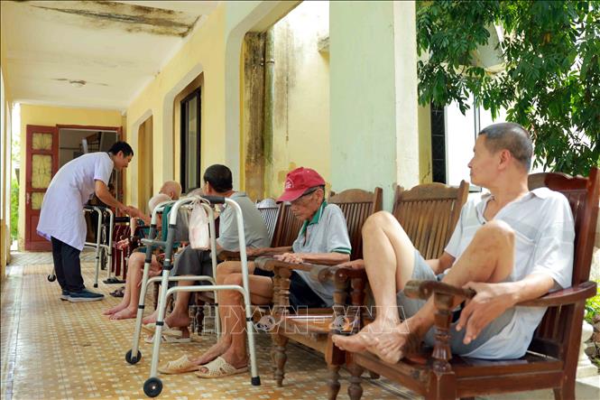 Trung tâm Điều dưỡng Người có công và Bảo trợ xã hội tỉnh Hà Tĩnh là mái nhà chung của những người có công và đối tượng bảo trợ xã hội. Ảnh: Hữu Quyết - TTXVN