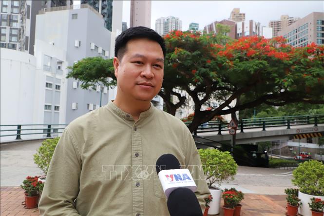 Thạc sĩ Vũ Hải Trường, Phòng Tuyển sinh Đại học HKU. Ảnh: Lưu Xuân Vịnh- PV TTXVN tại Hong Kong (Trung Quốc) 