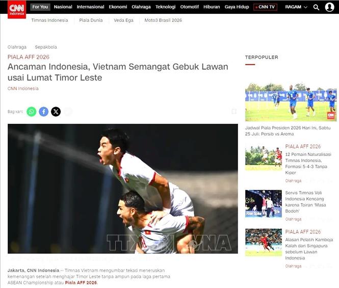 CNN Indonesia nhận định chiến thắng này đã gửi đi 