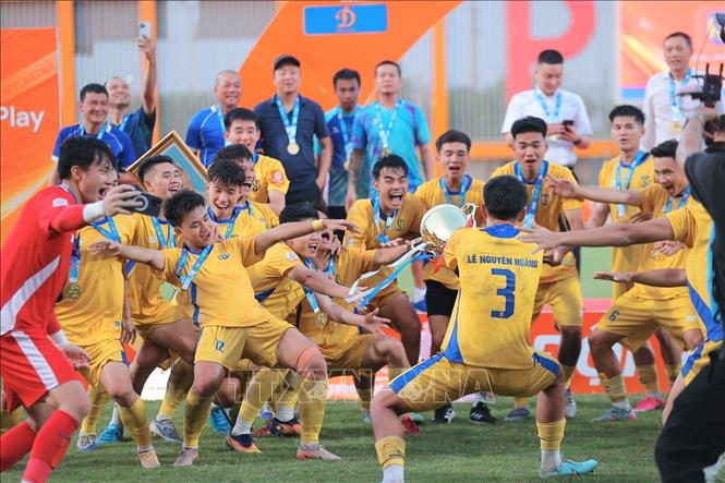 SLNA đăng quang Giải bóng đá Vô địch U21 Quốc gia 2026. Ảnh: Minh Quyết - TTXVN