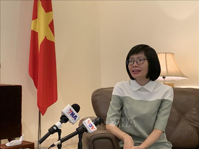 Đại sứ Tôn Thị Ngọc Hương, Trưởng Phái đoàn Đại diện Thường trực Việt Nam tại ASEAN. Ảnh: Lê Minh Hưởng - PV TTXVN tại Indonesia