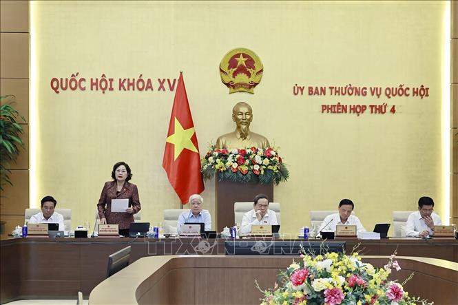 Phó Chủ tịch Quốc hội Nguyễn Thị Hồng phát biểu. Ảnh: Doãn Tấn - TTXVN