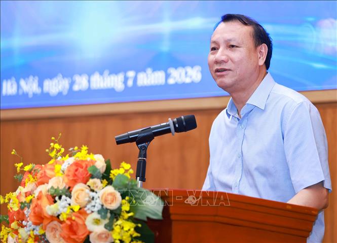 PGS.TS Nguyễn Đức Sơn, Hiệu trưởng Trường Đại học Sư phạm Hà Nội phát biểu. Ảnh: Thanh Tùng - TTXVN