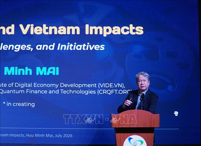 Chuyên gia chia sẻ tại hội thảo. Ảnh: Thu Hoài - TTXVN