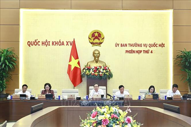 Chủ tịch Quốc hội Trần Thanh Mẫn phát biểu. Ảnh: Doãn Tấn - TTXVN