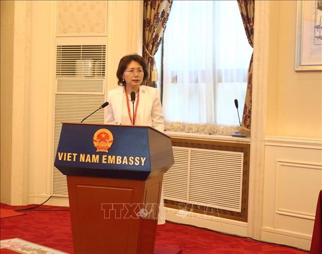 Đại diện doanh nghiệp Trung Quốc giao lưu tại Hội nghị. Ảnh: Hải Yến - PV TTXVN tại Trung Quốc
