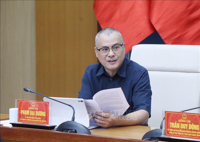 Bí thư Tỉnh ủy Phú Thọ Phạm Đại Dương phát biểu tại hội nghị. Ảnh: Thu Hương - TTXVN