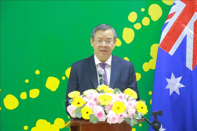 Chủ tịch UBND thành phố Cần Thơ Trương Cảnh Tuyên phát biểu tại lễ ra mắt 