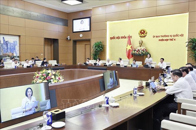 Phó Chủ tịch Quốc hội Nguyễn Thị Thanh phát biểu. Ảnh: Doãn Tấn - TTXVN