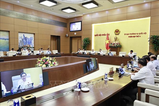 Chủ tịch Quốc hội Trần Thanh Mẫn phát biểu. Ảnh: Doãn Tấn - TTXVN
