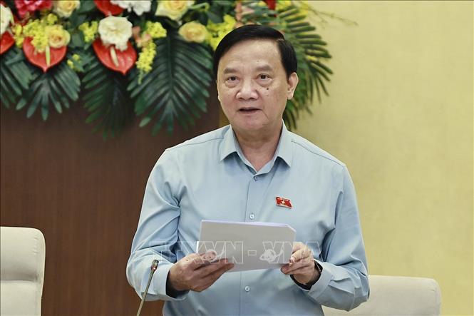 Phó Chủ tịch Quốc hội Nguyễn Khắc Định phát biểu. Ảnh: Doãn Tấn - TTXVN