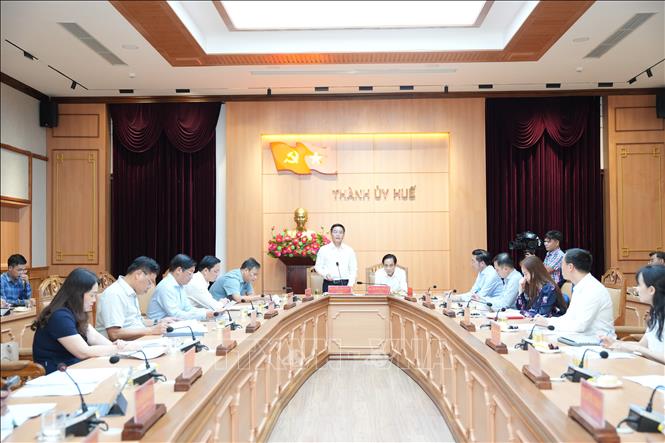 Quang cảnh buổi làm việc. Ảnh: Mai Trang - TTXVN 