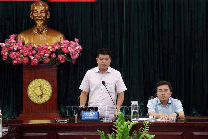 Phó Giám đốc Sở Xây dựng TP. Hồ Chí Minh Bùi Hòa An phát biểu tại buổi sơ kết. Ảnh: Tiến Lực - TTXVN