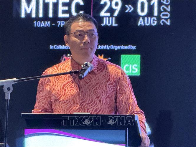Bộ trưởng Nga Kor Ming phát biểu khai mạc AREC và ARCHIDEX 2026. Ảnh: Viên Luyến – TTXVN tại Malaysia
