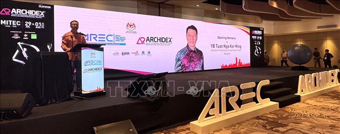 Quang cảnh khai mạc AREC và ARCHIDEX ngày 30/7/2026. Ảnh: Viên Luyến – TTXVN tại Malaysia.

