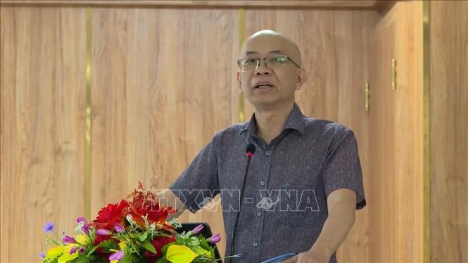 Ông Trần Thanh Hải - Phó cục trưởng Cục XNK  thuộc  Bộ Công Thương, phát biểu tại Hội nghị lấy ý kiến hoàn thiện Đề án phát triển logistics. Ảnh: Thanh Bình -TTXVN