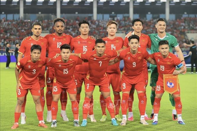The lineup of Vietnam. VNA Photo: Minh Quyết