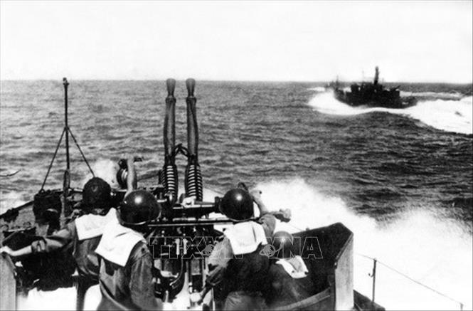 Tàu T181, Phân đội 7 của Hải quân nhân dân tham gia chiến đấu bảo vệ vùng biển tại Quảng Bình, năm 1965. Ảnh: Tư liệu/TTXVN phát