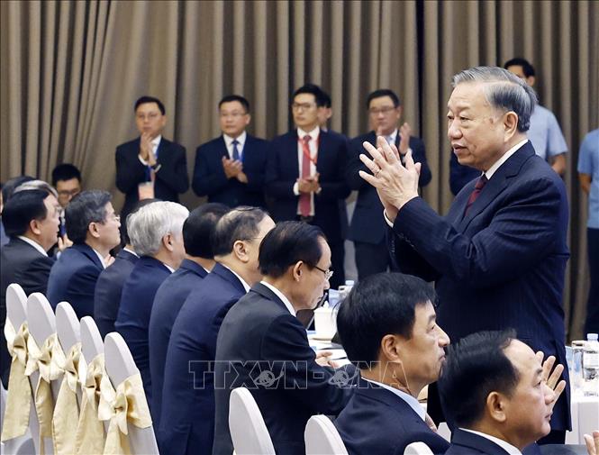 Tổng Bí thư, Chủ tịch nước Tô Lâm và các đại biểu tham dự Hội nghị. Ảnh: Thống Nhất – TTXVN