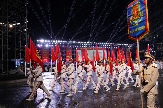 Nghi thức khai mạc Hội thao. Ảnh: Trần Lê Lâm - TTXVN 
