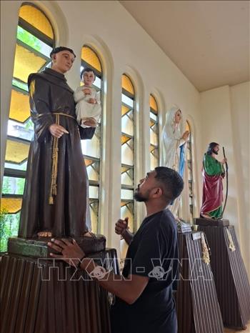 Tín hữu Vito Salvador Baptista Magalhoes đến từ Timor-Lester. Ảnh: Đỗ Quyên – PV TTXVN từ Philippines