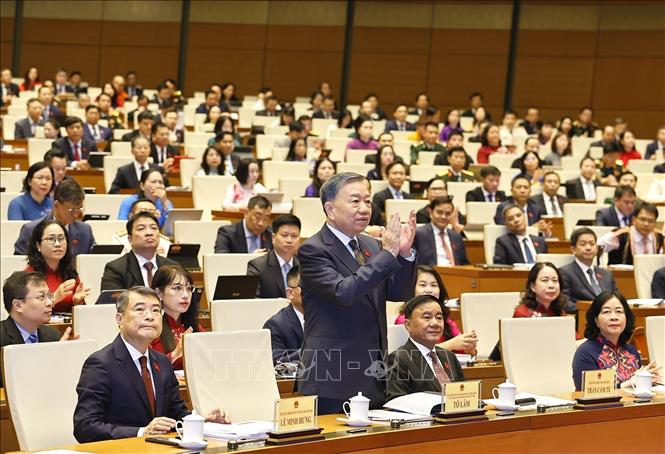 Tổng Bí thư, Chủ tịch nước Tô Lâm dự khai mạc Kỳ họp không thường lệ thứ nhất, Quốc hội khóa XVI. Ảnh: Minh Đức - TTXVN